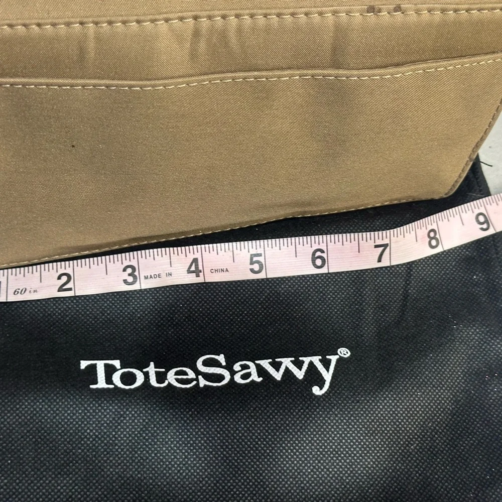 NEW ToteSavvy Brown Baby Bag with Wipe Dispenser and Crossbody Strap